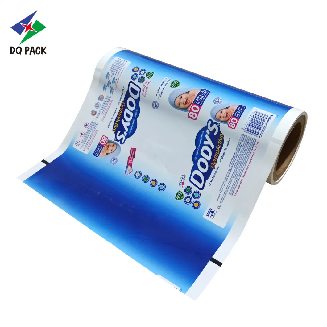 Dq Pack High Quality Liquid Roll Film Liquid Roll Stock Film Custom Printed Plastic Packaging Film for Baby Shampoo and Shower Gel